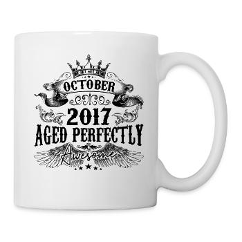 2017 | October Aged Perfectly 2017 birthday gift - Mug - white - Right