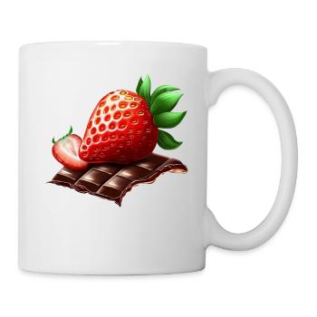 Sweet seduction: strawberry meets chocolate - Mug - white - Right