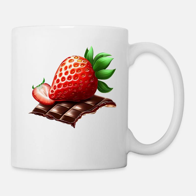Sweet seduction: strawberry meets chocolate - Mug - white