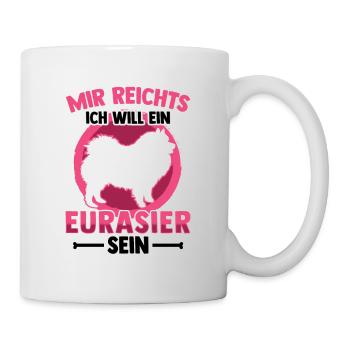 Will ein Eurasier sein Eurasian Spitz - Tasse - Weiß - Rechts