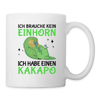 Ich habe einen Kakapo Neuseeland Papagei - Tasse - Weiß - Rechts