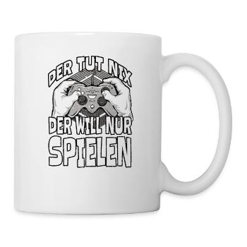 Lustiges Gaming Motiv - Perfektes Geschenk - Tasse - Weiß - Rechts