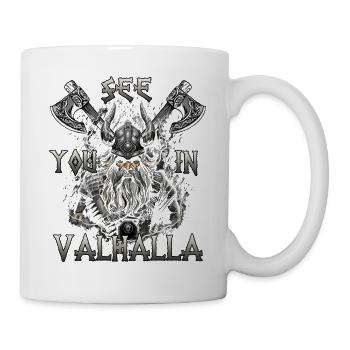 Walhalla Erbe Geschenk für Wikinger Fans - Tasse - Weiß - Rechts