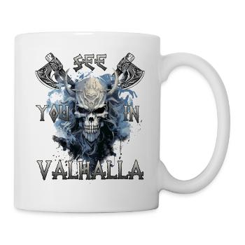 Walhalla Krieger Das Geschenk für Wikinger Fans - Tasse - Weiß - Rechts