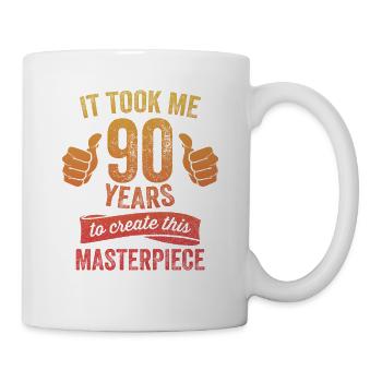 Funny 90 Years Old Joke 90th Birthday Gag Pun - Mug - white - Right