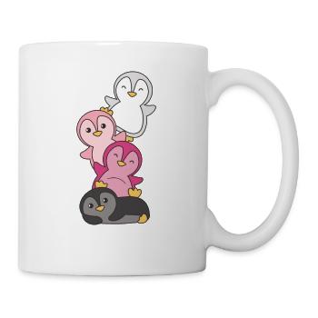transfem Flag Pride LGBTQ süße Pinguin - Tasse - Weiß - Rechts
