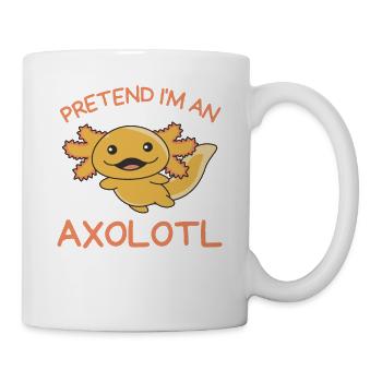 Stell dir vor ich bin ein Axolotl Halloween - Tasse - Weiß - Rechts