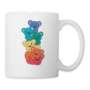 Rainbow Mouse Cute Colorful Mouse for Kids - Mug - white - Right