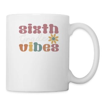 Sixième année Vibes 6e année équipe rétro 100. - Mug blanc - blanc - Droite