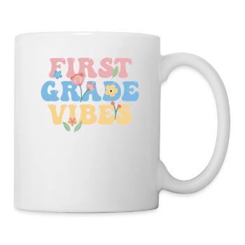 Erstklässler Vibes 1. Klasse Team Retro 100th Day - Tasse - Weiß - Rechts