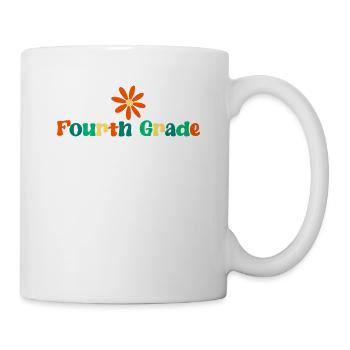Vierte Klasse Vibes 4. Team Retro 100. Schultag - Tasse - Weiß - Rechts