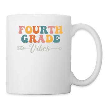Vierte Klasse Vibes 4. Team Retro 100. Schultag - Tasse - Weiß - Rechts