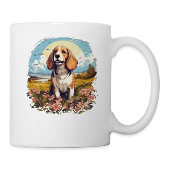 Hund Beagle - Tasse - Weiß - Rechts
