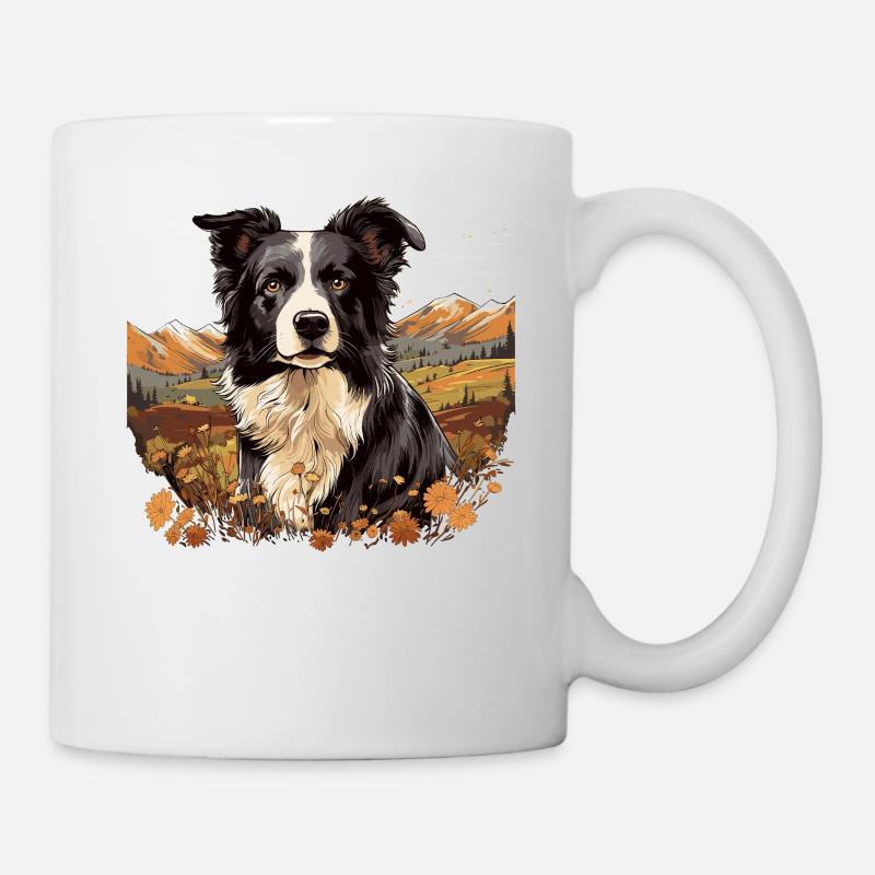 Hund Border Collie - Tasse - Weiß