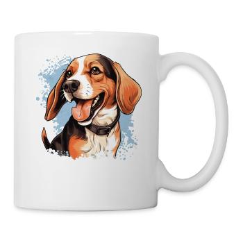 Hund Beagle - Tasse - Weiß - Rechts