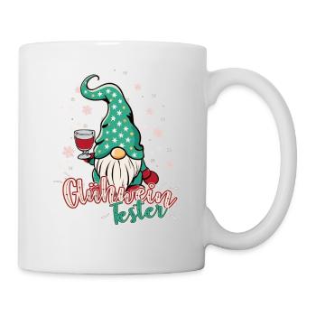 Weihnachten Elf Wichtel Gnom Glühwein Tester - Tasse - Weiß - Rechts