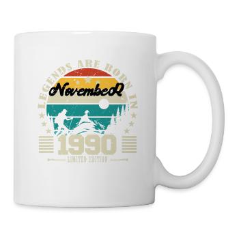 November 1990. November 1990 Birthday Gift. - Mug - white - Right
