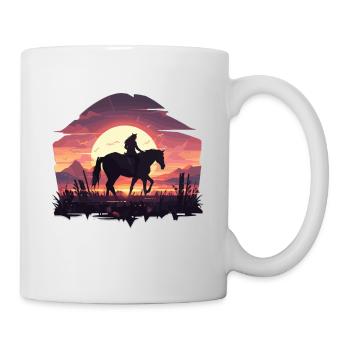 Horse Western Riding Horse Sunset - Mug - white - Right