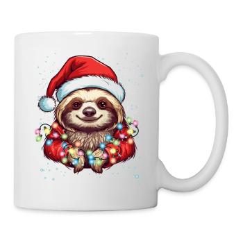 Chill Sloth Christmas Art - Sloth Christmas Pajama - Mug - white - Right