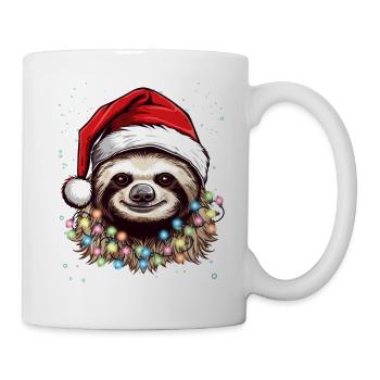 Cute Sloth Art Christmas - Christmas Sloth Design - Mug - white - Right