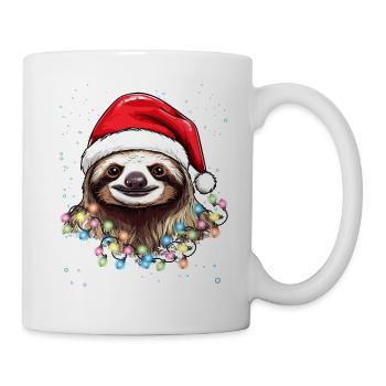 Slow Sloth Funny Christmas - Christmas Funny Sloth - Tasse - Weiß - Rechts