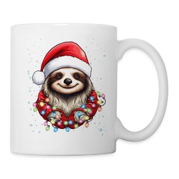 Faules Faultier Weihnachtsdesign für Männer und Frauen - Tasse - Weiß - Rechts