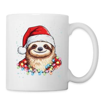 Niedliches Faultier für Männer und Frauen, lustiges Faultier Weihnachten - Tasse - Weiß - Rechts