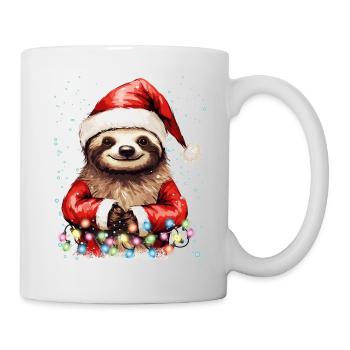 Drôle de paresseux Noël, paresseux paresseux Noël Graphi - Mug blanc - blanc - Droite