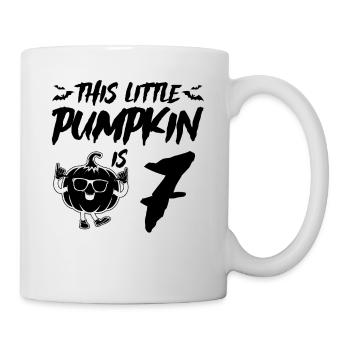 Cette petite citrouille a 7 ans - Halloween 7ème - Mug blanc - blanc - Droite