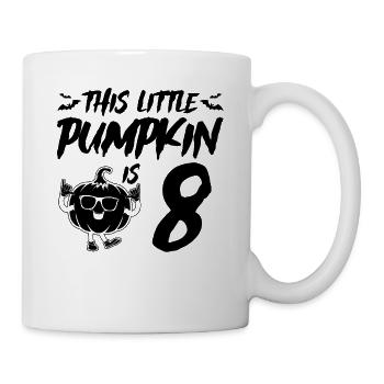 This Little Pumpkin Is 8 Years Old - Halloween 8th - Tasse - Weiß - Rechts