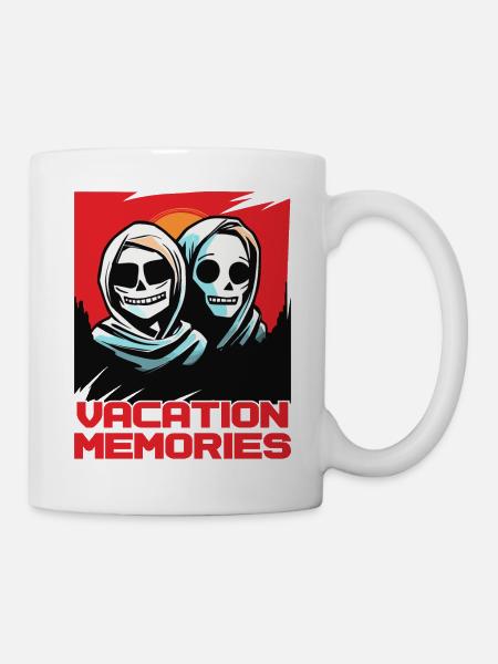 Erinnerungen an den Urlaub - Tasse - Weiß