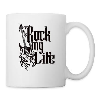Rock My Life Vintage Retro 80s Music Lets - Mug - white - Right