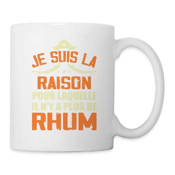 Cadeau Humour Pirates Rhum - Mug blanc - blanc - Droite