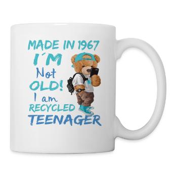 1967 Geburtstag Teddy funny old Teenager - Tasse - Weiß - Rechts