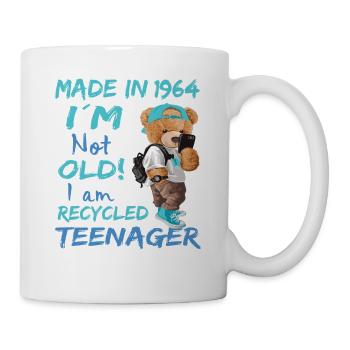 1964 Geburtstag Teddy funny old Teenager - Tasse - Weiß - Rechts