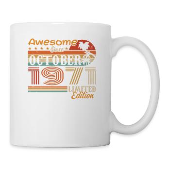 1971 Oktober Vintage - Oktober 1971 - Tasse - Weiß - Rechts