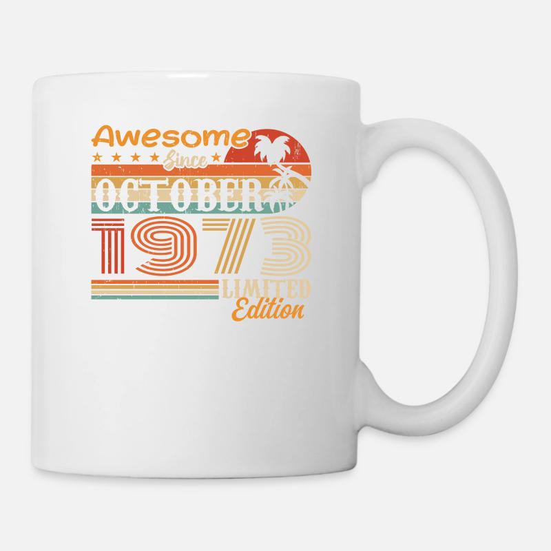 Millésime d’octobre 1973 - octobre 1973 - Mug blanc - blanc