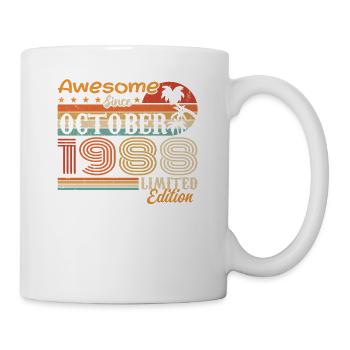 Millésime d’octobre 1988 - Octobre 1988 - Mug blanc - blanc - Droite
