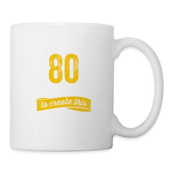 Lustiger 80 Jahre alter Witz 80. Geburtstag Gag Humor - Tasse - Weiß - Rechts