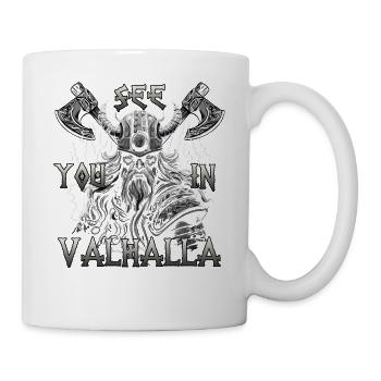 Nordisch Valor Geschenk für Liebhaber der Wikinge - Tasse - Weiß - Rechts