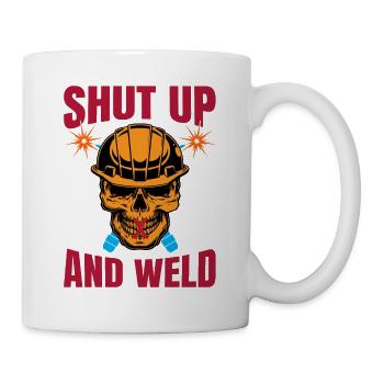 Shut Up And Weld soudeur Silhouette idée cadeau - Mug blanc - blanc - Droite