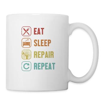 Eat Sleep Repair Repeat Mechatronics Technician Master Automotive - Mug - white - Right