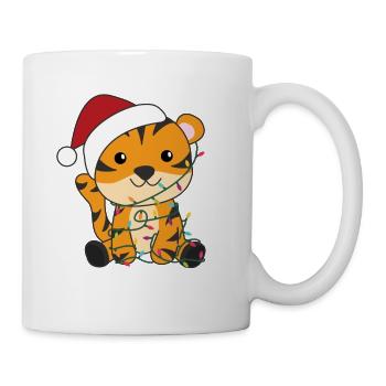 Tigre, Noël, Neige, Hiver, Animaux, Tigre - Mug blanc - blanc - Droite