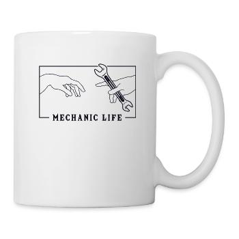 Michelangelo Creation of Adam Mechanic Kfz - Mug - white - Right