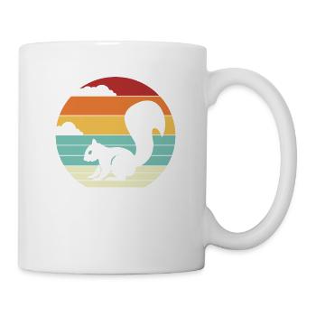 Retro Grey Squirrel Fox Squirrel - Mug - white - Right