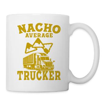 trucker truck driver camion nacho average - Mug - white - Right