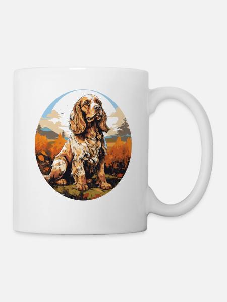 Hund Cocker Spaniel - Tasse - Weiß