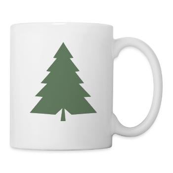 Green Christmas Tree Christmas Tree Silhouette - Mug - white - Right