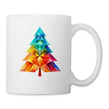 Versatile Magic: Colorful Polygon Christmas Tree - Mug - white - Right