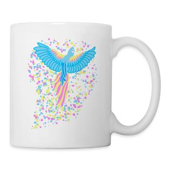 Oiseau De Paradis, Oiseau Fantastique, Perroquet, Taches - Mug blanc - blanc - Droite